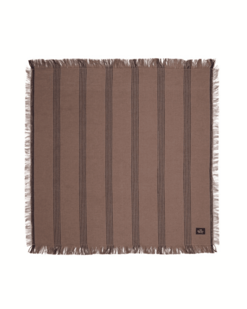 Lexington Servett Randig lin/bomull med fransar 50x50cm