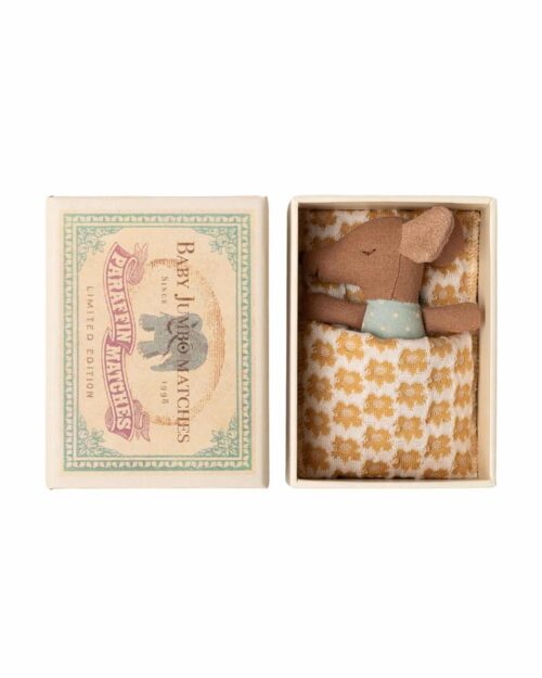 Sömnig musunge i tändsticksask – Blå