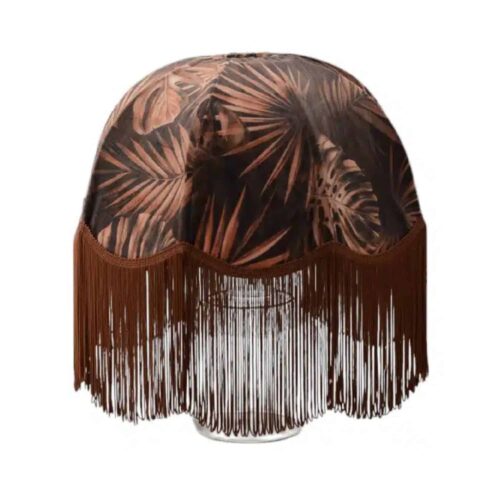 Rustic Jungle Lampskärm med Rostfärgad Frans