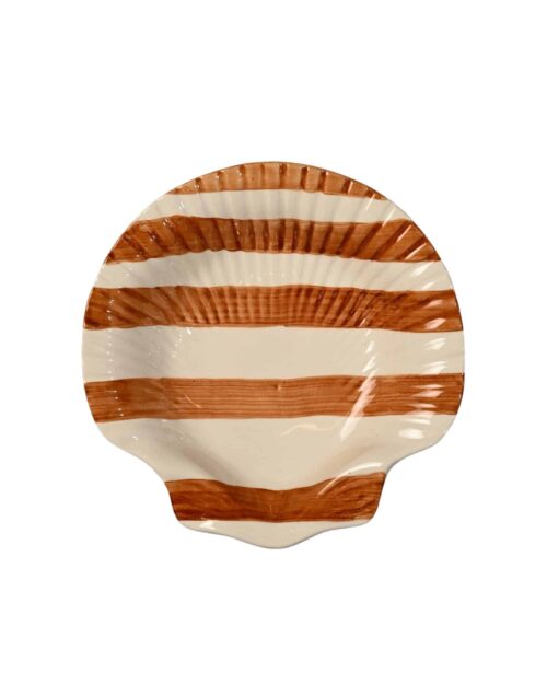 Byon tallrik Armona randig ljusbrun