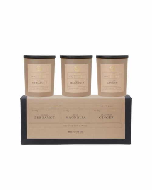 YASU Doftljus 3‑pack – Vanilla, Magnolia & Grapefruit