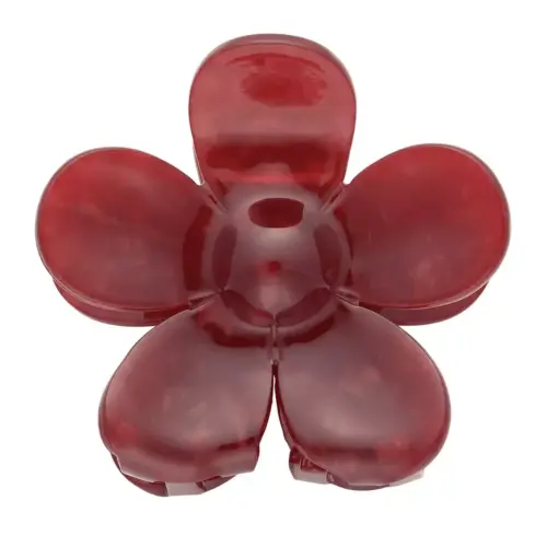 Hårklämma Blomma L Burgundy