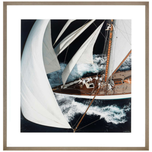Tavla Classic Yacht med svart ram 80 x 80 cm