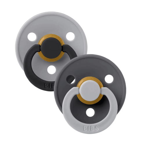 BIBS - Nappar STUDIO Colour 2-pack Fusion – Cloud/Iron Mix size 1