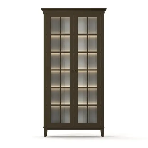 Stockholm Vitrinskåp 2 Dörrar mocca