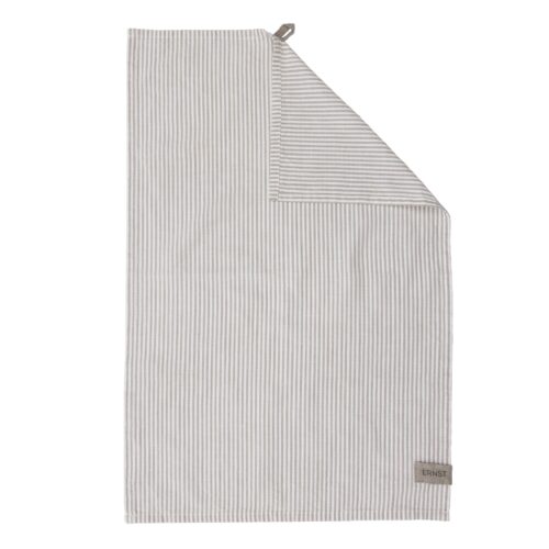 ERNST Kökshandduk 47x70cm beige/vit smal rand