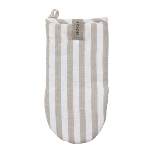ERNST Grillvante bred rand beige/vit