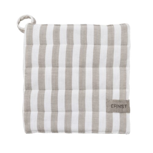 ERNST Grytlapp bred rand beige/vit