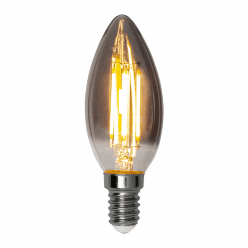 LED-lampa E14 C37 Soft Glow Smoke – 3-stegs dimbar med minnesfunktion