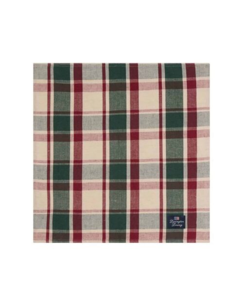 Lexington rutmönstrad servetter i linneblandning 50x50