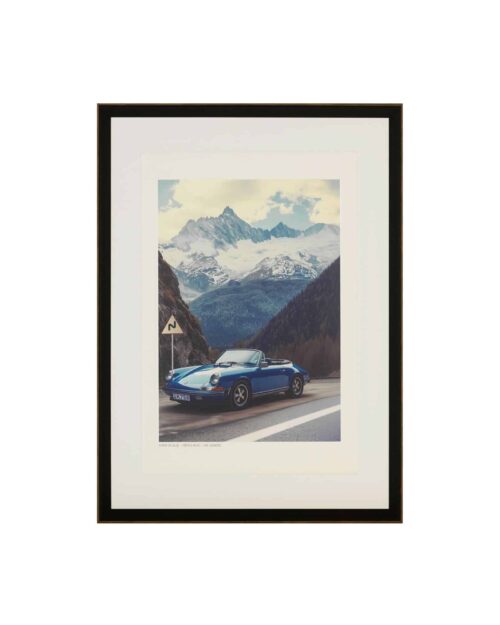 Tavla A Kind of Blue French Alps med svart ram