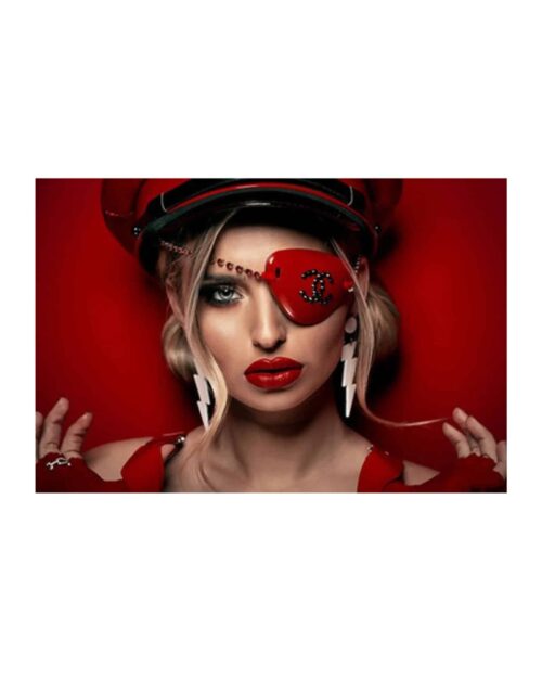 Cobra art tavla - Dam i rött 120x80cm