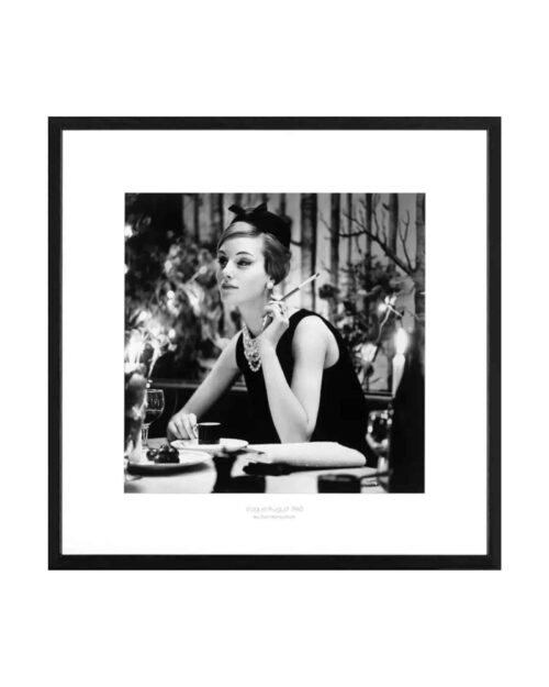 Tavla Vogue August 1960 med svart ram