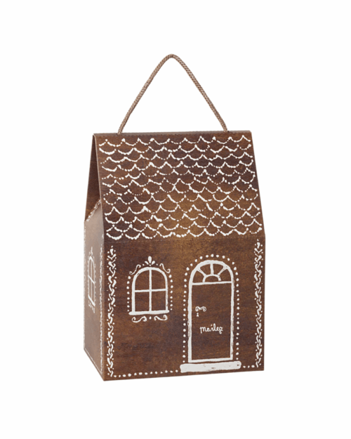 Maileg Pepparkakshus Presentpåse – Papperspåse i form av ett litet pepparkakshus