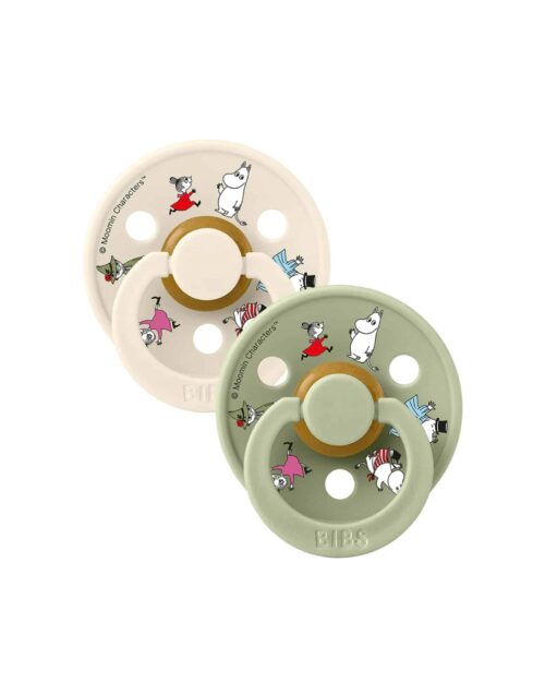 BIBS Moomin Nappar 2-pack Ivory mix storlek 2