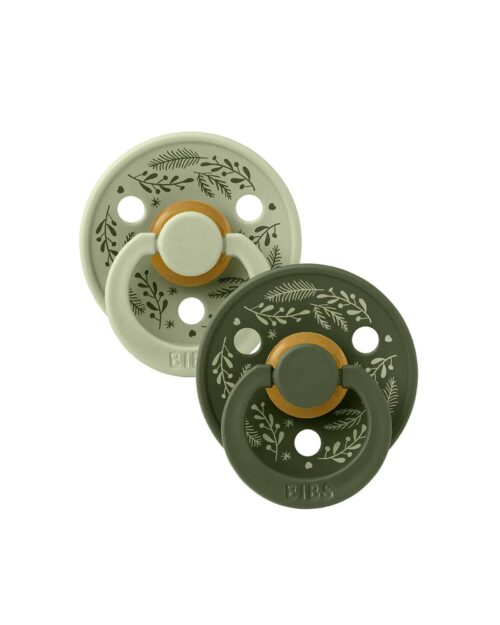 BIBS Leaf Nappar 2-pack Sage/Hunter Green storlek 1