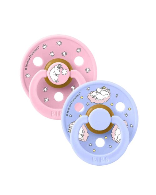 BIBS Moomin Nappar 2-pack Baby Pink mix storlek 1
