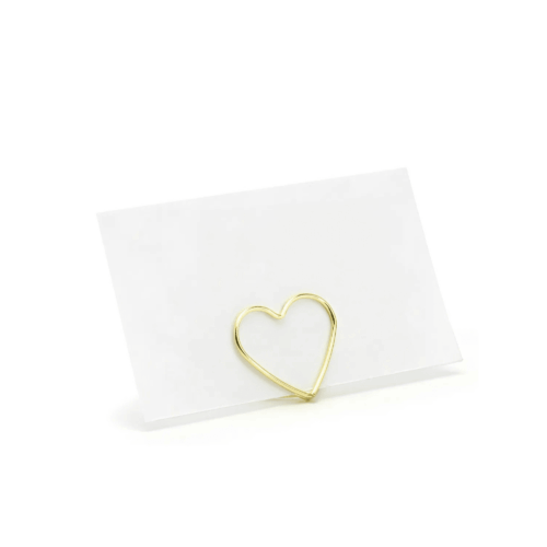 Bordsplaceringskorthållare Hjärta mässing