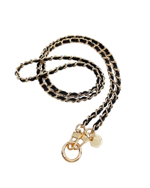 In sunny mood mobilhalsband guld svart