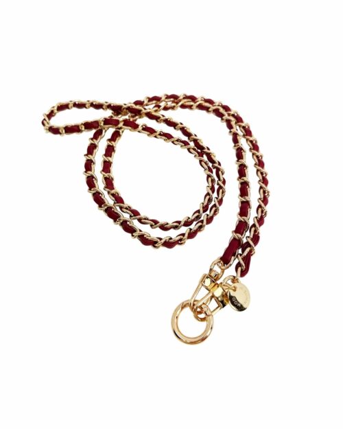 In sunny mood mobilhalsband röd guld