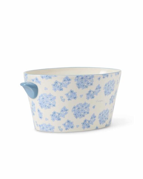 Lexington blommig stengodskruka med handtag