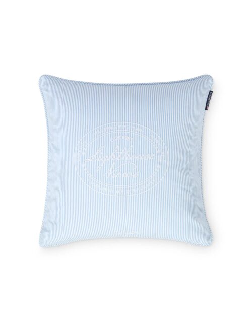 Lexington Blåvit randigt kuddfodral i ekologisk bomull