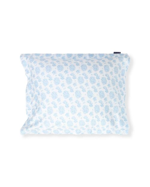 Lexington Blommigt bomullssatin örngott blå/vit